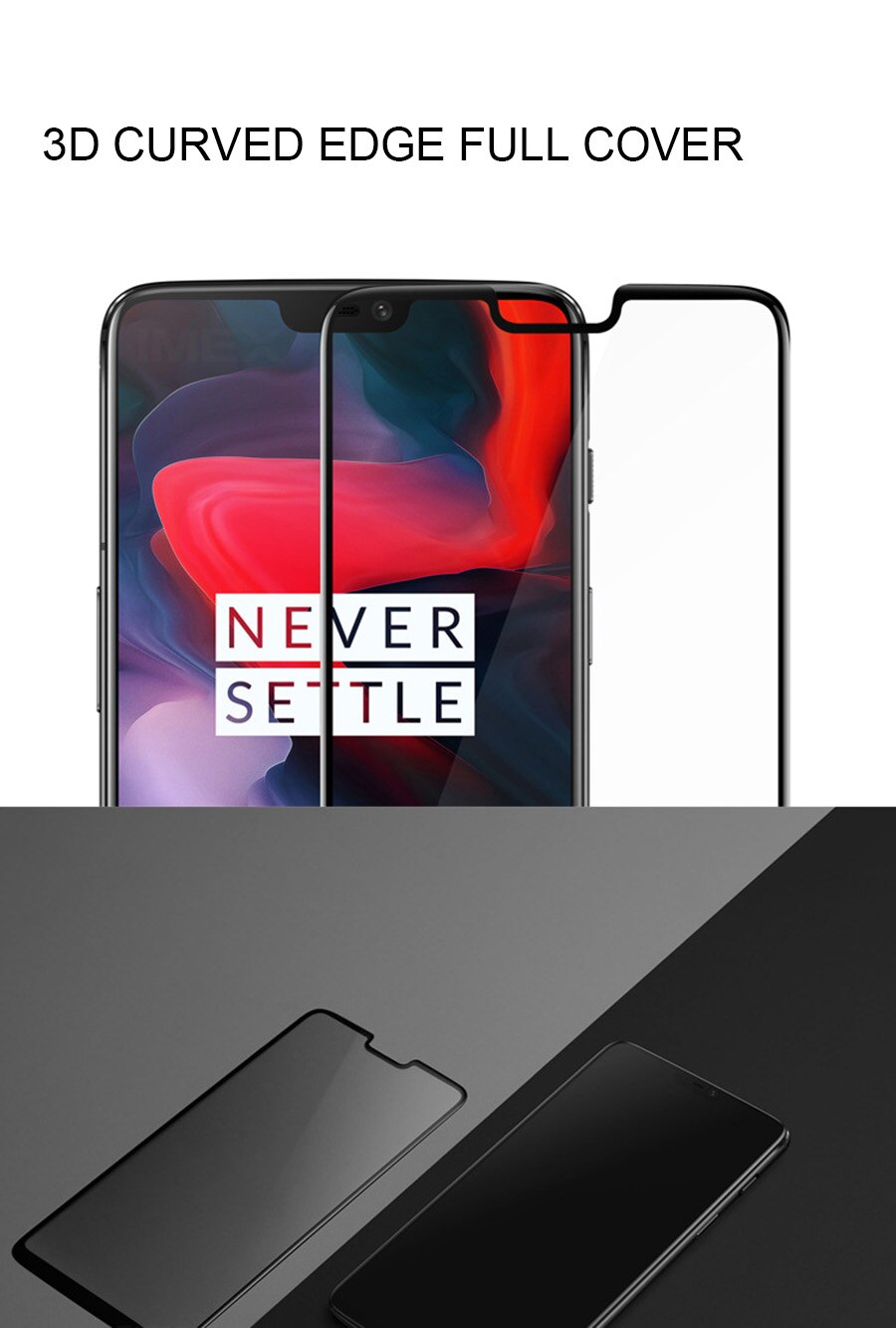 Gehard Glas Voor Oneplus 6 3D Volledige Cover Beschermende Glas Screen Protector Voor One Plus 6