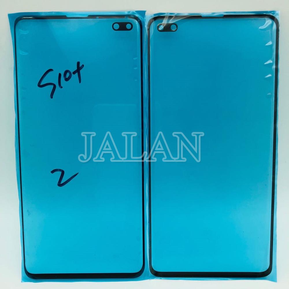 5 stk lcd skærm glas til samsung  s10 plus lcd reparation  g975 touch screen front out glas udskiftning