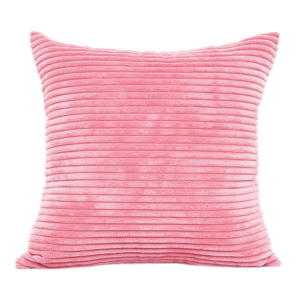 Luxe Pluche Kussen Sofa Taille Gooi Kussenhoes Zacht Bed Home Decor Kussenhoes Case 45X45cm Kantoor Kussenslo: Pink 