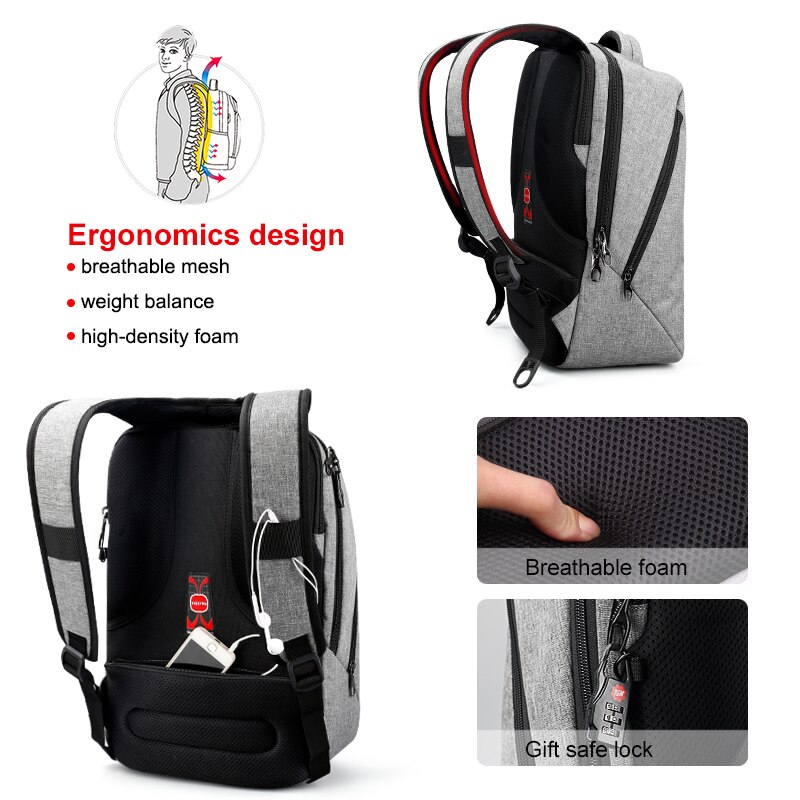 Tigernu Städtische Reise Rucksack Männer Licht Rucksack Weibliche Rucksäcke 15,6 zoll Laptop Rucksack Männlichen Schul Für Teenager Jungen