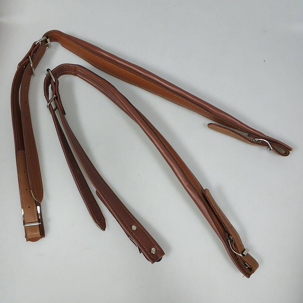 Neue paar Leder Akkordeon Riemen Einstellbar 16 Bass-120 Bass Akkordeon Universal- Schulter Gurt: dunkel Braun