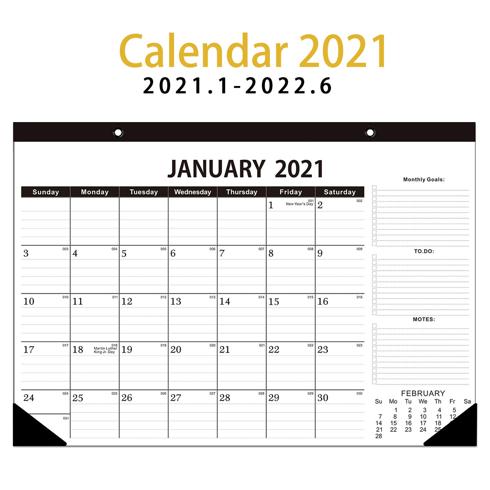 2022 Calendar Monthly Desk/Wall Calendar Planner Grandado