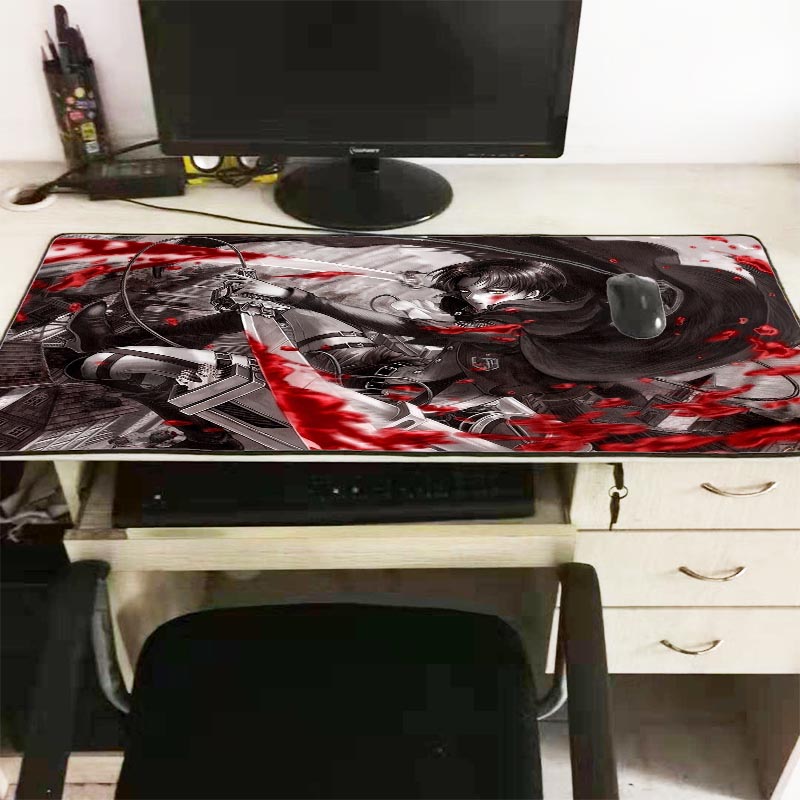 Attack on Titan Mouse Pads 90x40cm Pad To Mouse Notbook Computer Pad Mouse Lockrand Gaming Mousepad Gamer To Keyboard Mouse Mats