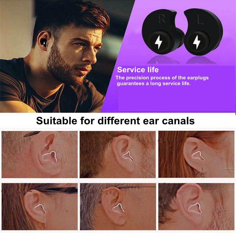 60pcs/lot Health Care Moldable Shaped PU Anti-noise Ear Plugs Noise Reduction Sleeping Guard Soft Anti-snoring Sleep Aid Tool