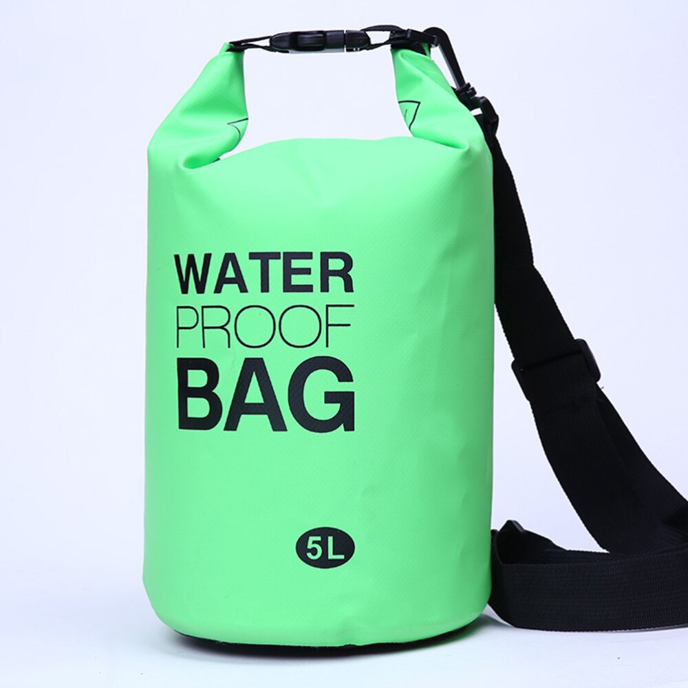 5L Inflatable Bag 500D Waterproof PVC Gear Bags Outdoor Mesh Fabric Sports Buoy for Boating Kayaking Fishing Rafting Swimming Ca: Green