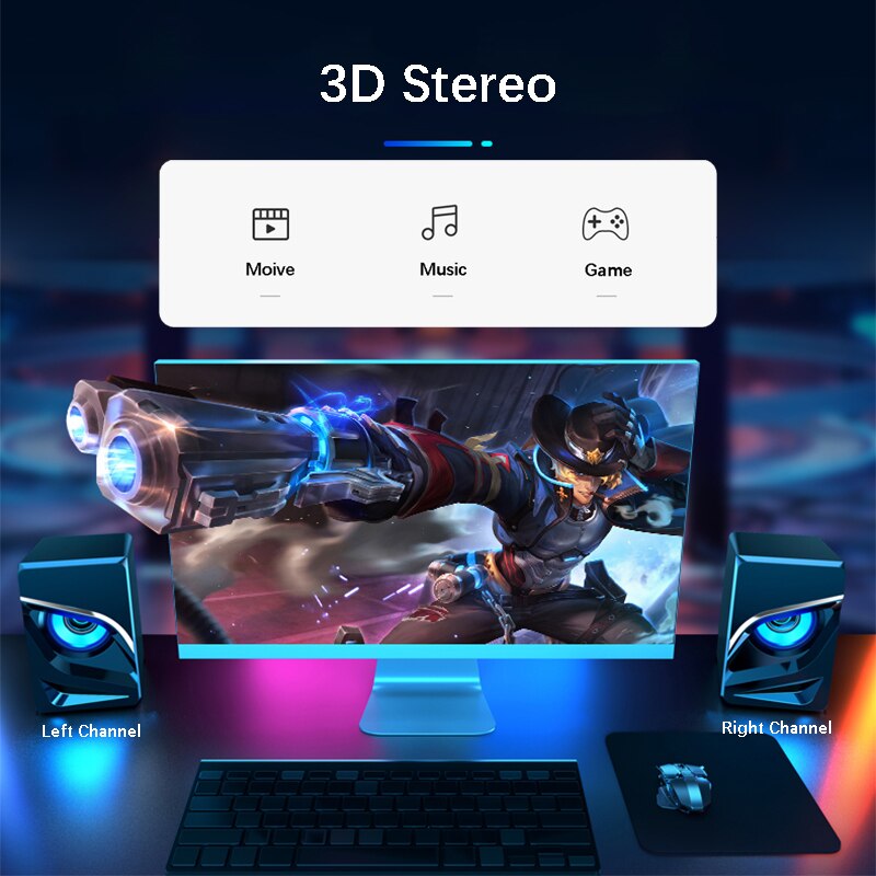 Bluetooth verdrahtet Mini Computer Lautsprecher Bass Hörner für Laptop Schreibtisch Telefon Leistungsstarke Lautsprecher USB AUX Audio- Multimedia Lautsprecher