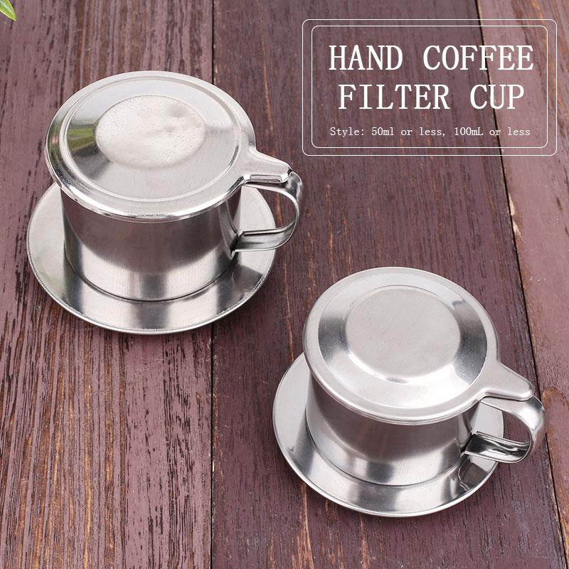 Roestvrij Staal Koffie Filter Cup Vietnamese Koffie Filter Mok Met Filter Koffie Filter Drip Maker Draagbare Rotary Tool Diy