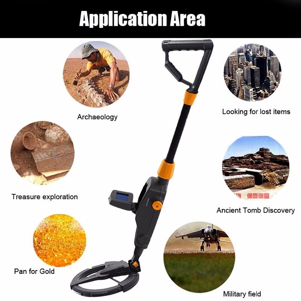 MD1008A Underground Metal Detector Underground Wire Iron Metal Gold Detector Adjustable Tracker for Treasure Search