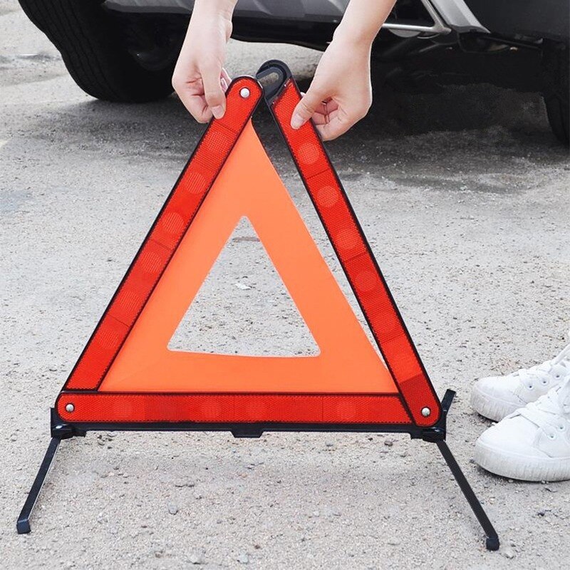 Driepoot verkeerslicht praktisch auto stopbord driehoek noodwaarschuwingsbord opvouwbaar reflecterend veiligheidslicht langs de weg