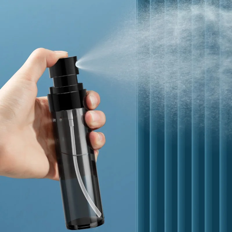 30 ml, 60 ml, 80 ml, 100 ml, schwarze Sprühflasche, feiner Nebel, Unterabfüllung, zerstäubte Reise, tragbare kleine Sprühflasche