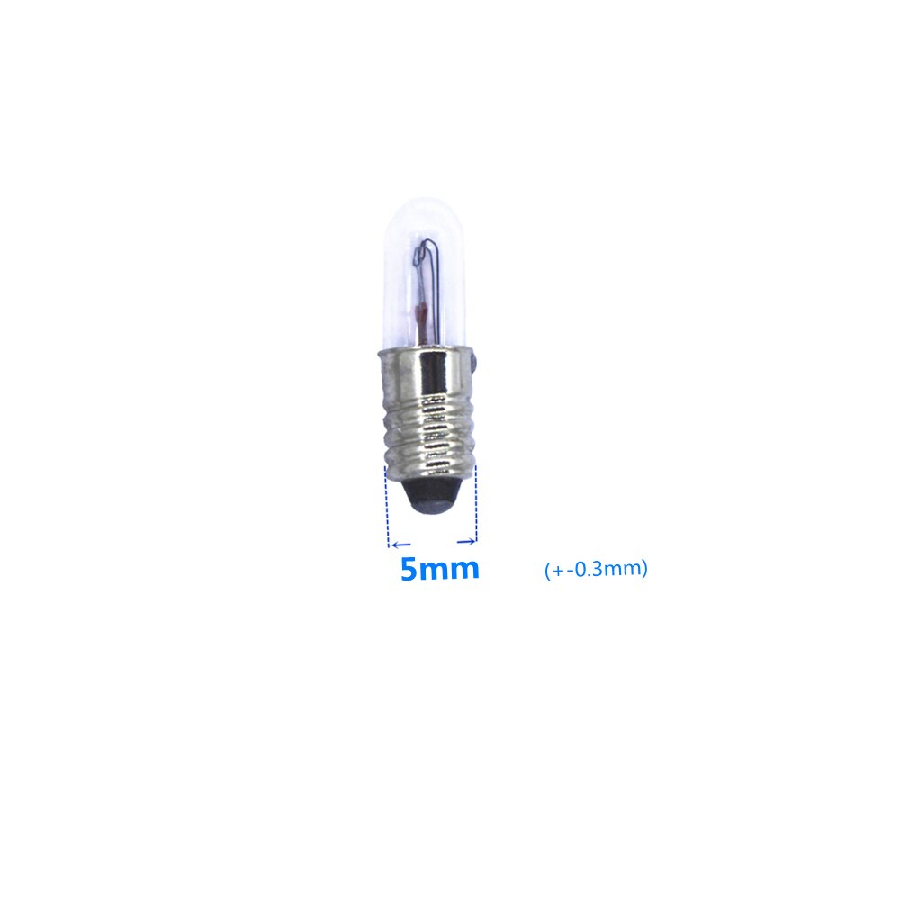 15 stk. mini-indikatorpære  e5 6.3v e5 12v e5 24v signallampe  e5 6v miniaturepære  e5 1.5v e5 2.5v pære  e5 instrumentlamper