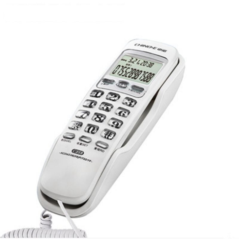Mini-Telefoon Vaste Telefoon Dtmf/Fsk Home Office Hotel Inkomende Caller Id Lcd Display Home Desktop Muur-gemonteerd Telefoon