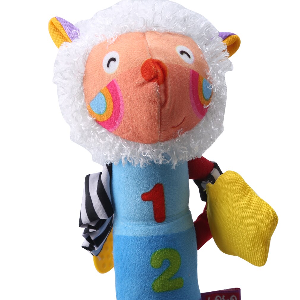 Carino Differenti Del Fumetto BB Animale Bastone Mano Campana di Crepitio Del bambino sonaglio cellulari Del bambino Molle Del bambino Giocattoli di Peluche per 0-12 mesi di