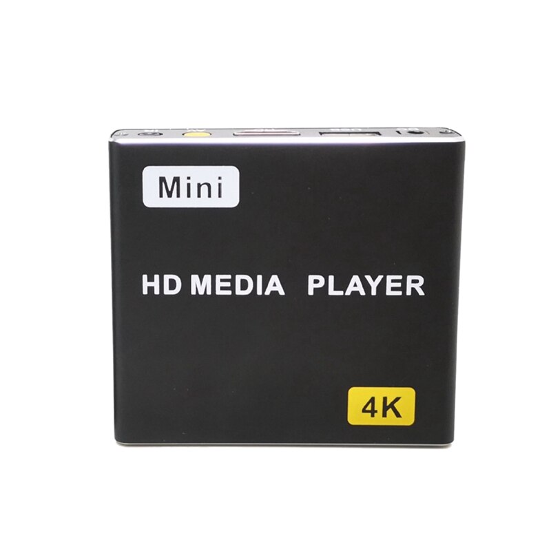 Mini 4K Full Hd 1080P Media Speler Met Sd/Usb/Hdmi/Av/Autoplay Ondersteuning 4K H.265/H.264 (Eu Plug)