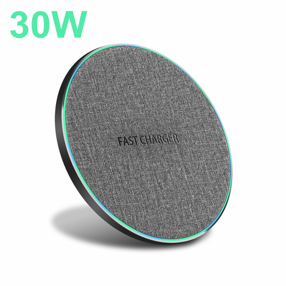 FDGAO Qi Wireless Charger For Samsung Galaxy S21 S20 S10 Note 20 iPhone 13 12 11 Pro XS Max XR X 8 30W Type C Fast Charging Pad: 30W Type C Cable