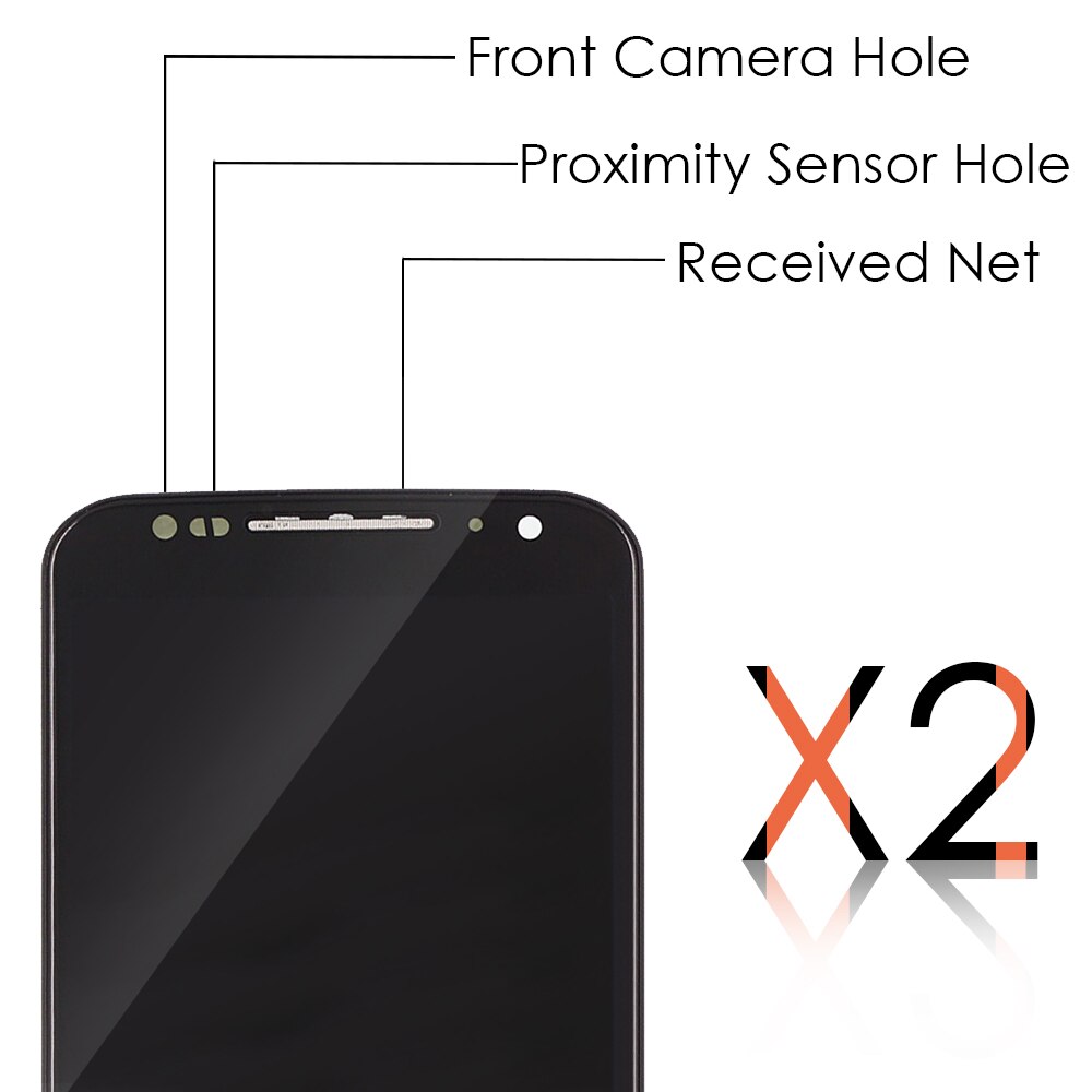 5.2 "Originele Lcd Voor Motorola X2 Lcd Digitizer Touch Screen Met Frame Voor Moto X2 Xt1092 Xt1095 Display monteren