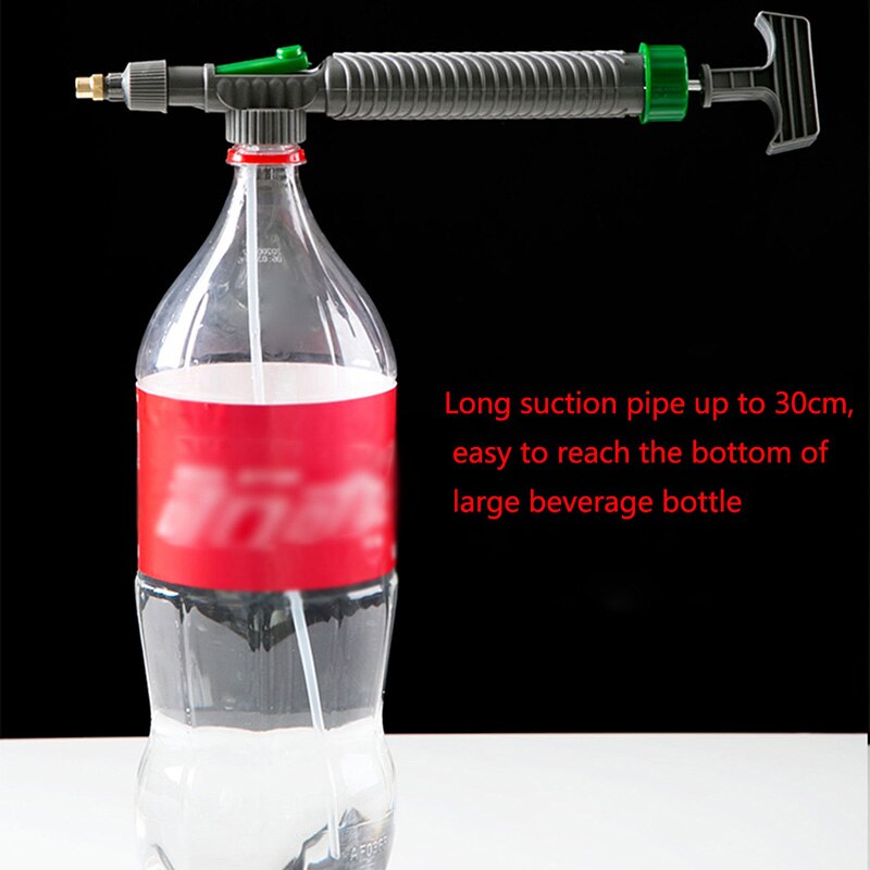 Justera vagn pistol munstycke sprinkler manuell spray bevattningshuvud högtryck dryck flaska spray munstycke trädgård finfördelning strö