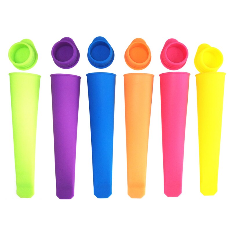 1PC Colorful Silicone Ice Pop Mold Popsicles Mould with Lid DIY Ice Cream Makers Push Up Ice Cream Jelly Lolly Pop for Popsicle