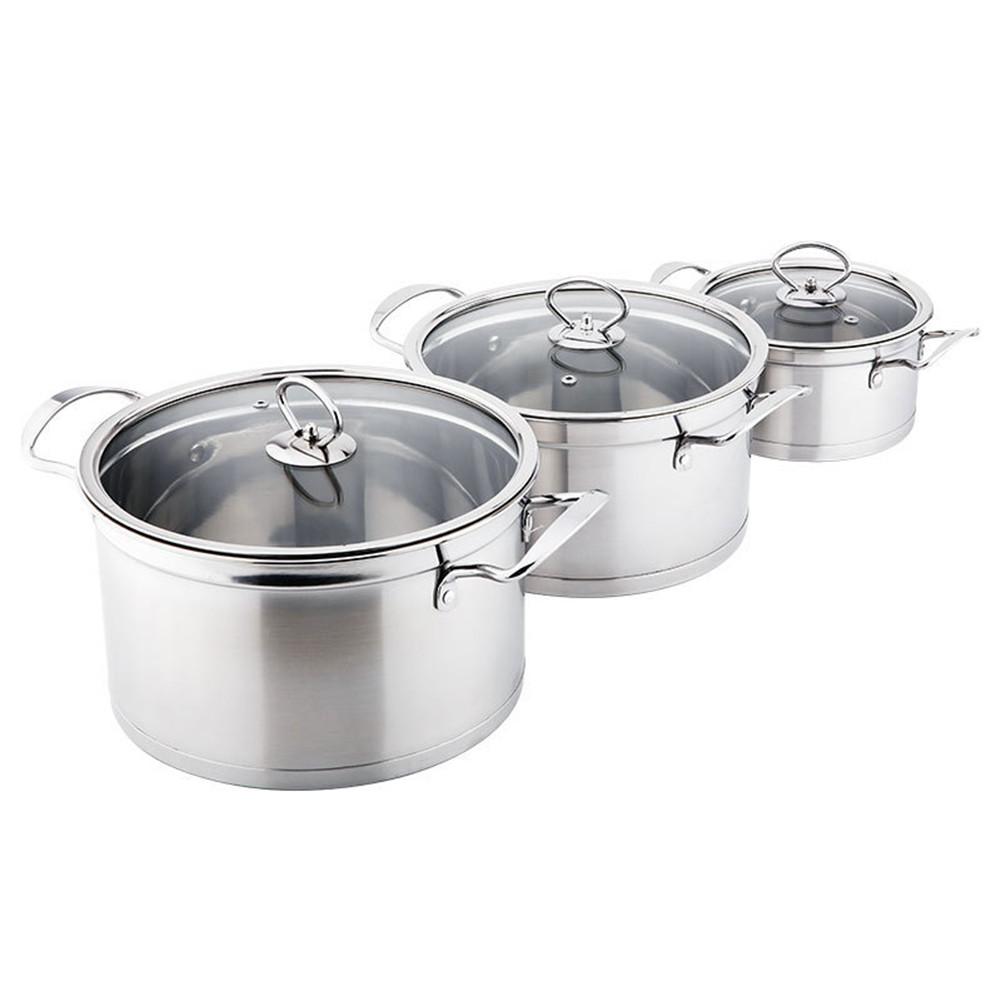 18/20/22cm Premium Stainless Steel Stock Pot With Lid Thickened Harm Free Soup Pot Cooking Pot Cookware Kitchen Tools