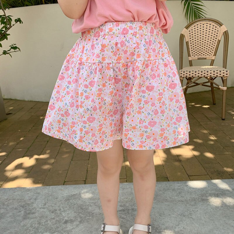 Shorts d'été pour filles de 2 à 6 ans, ample, imprimé de points, taille élastique, pantalons fins pour filles