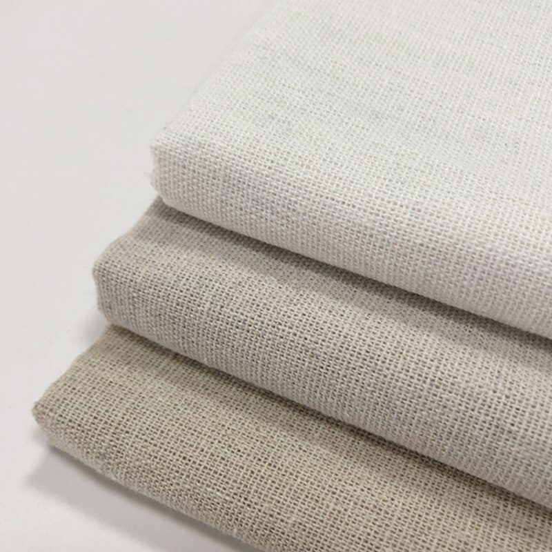 1PCS 100*160cm Linen Fabric Plain Linen Cloth Linen Handmade DIY Fabric Curtains Background Bag Solid Color Fabric Tablecloth