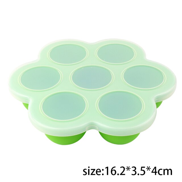 Multifuncional segurança silicone bebê infantil flor treliça alimentos frutas leite recipiente de armazenamento freezer bandeja copo bolo molde: 3