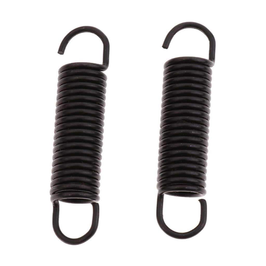 2x Bass Drum Pedal Springs Quick Response Drum Hardware Silver/Black