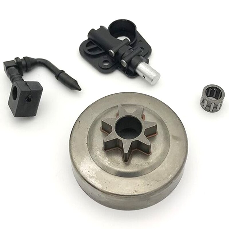 3/8 pouces tambour d'embrayage pignon Kit pompe à huile pour partenaire 350 351 352 370 371 390 420 tronçonneuse pièces de rechange 530047061