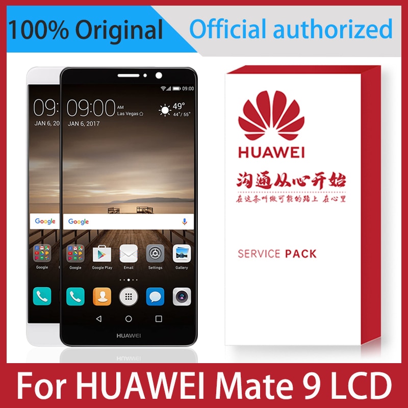 Oryginalny 5.9 ''wyświetlacz dla Huawei kumpel 9 LCD MHA-L09 MHA-L29 z ekranem dotykowym Digitizer zgromadzenie wymień zamiennik z ramą