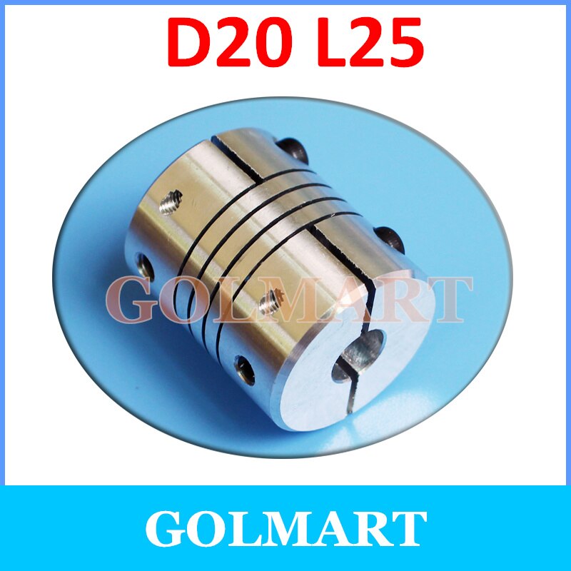 20pcs Motor Jaw Shaft Coupler Flexible Coupling D20 L25 4 5mm 6mm 6.35mm 7 8mm 3D Printer Parts T8 lead screw