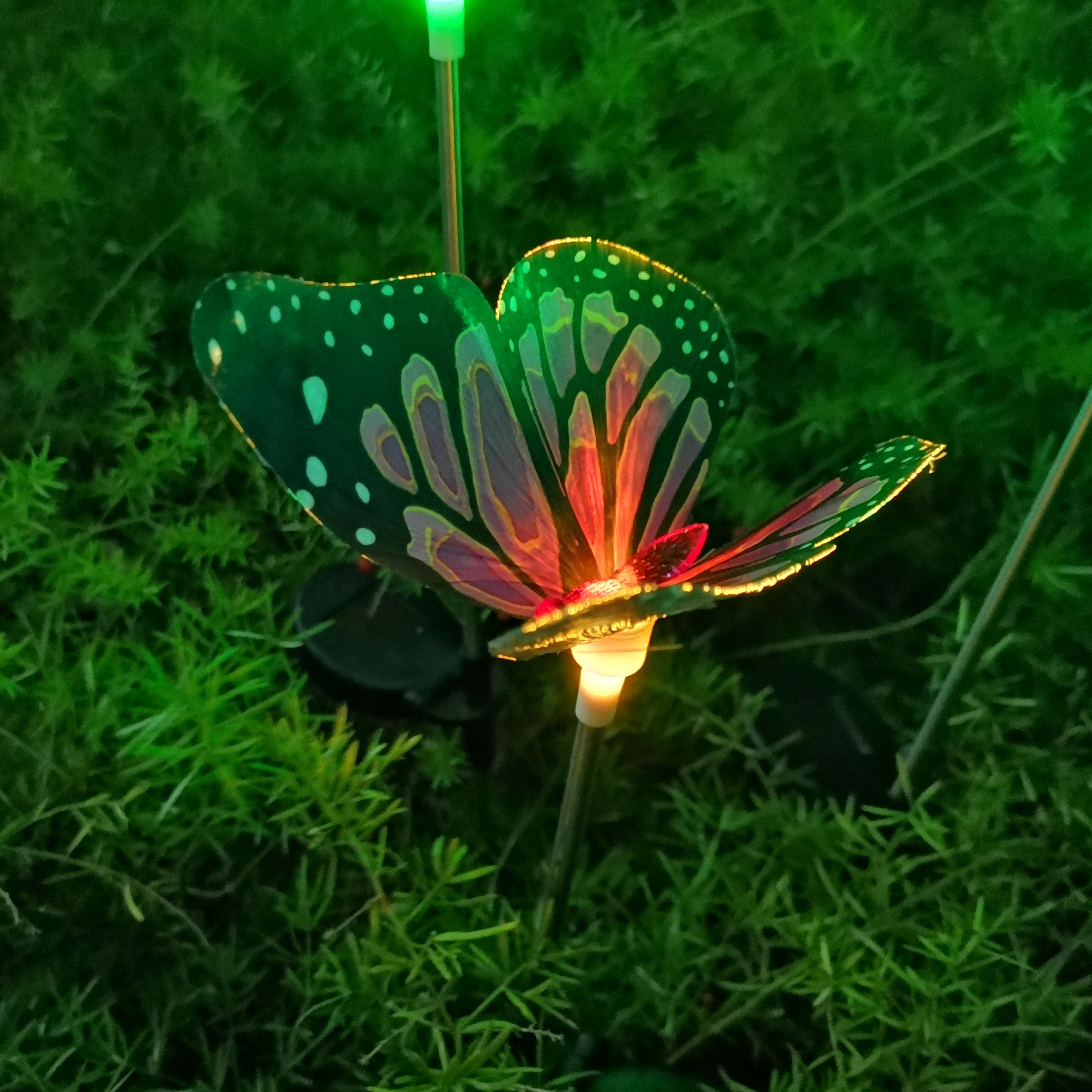 Solar Tuin Licht Kleurrijke Vlinder Verlichting Waterdichte Led Licht Outdoor Tuin Decoratie Voor Yard Gazon Lamp Patio Pathway