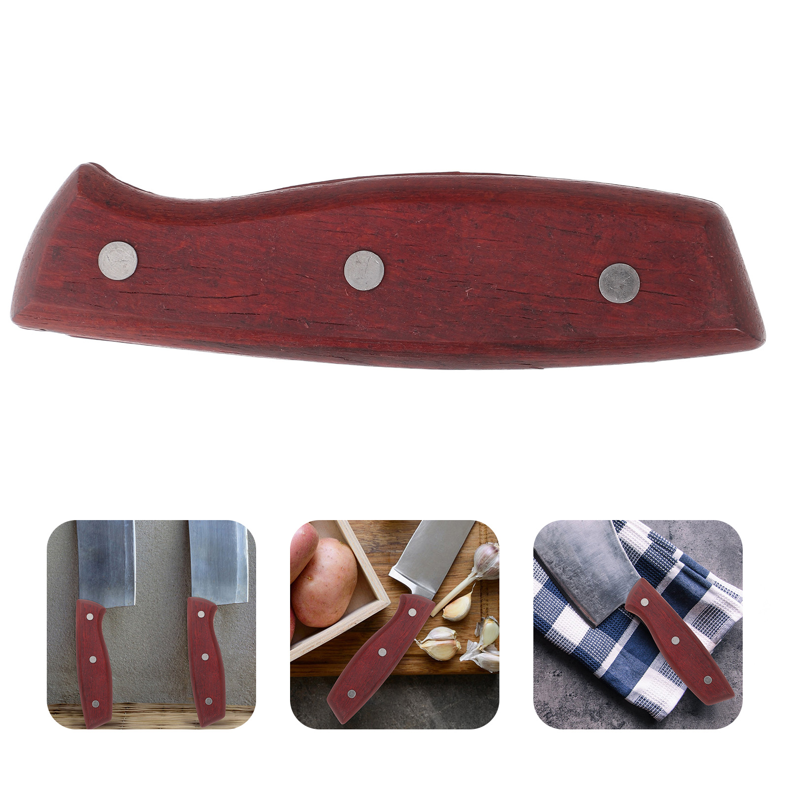 Poignée de couteau de cuisine, accessoires antidérapants, outils de Chef en bois, pièces de rechange pratiques