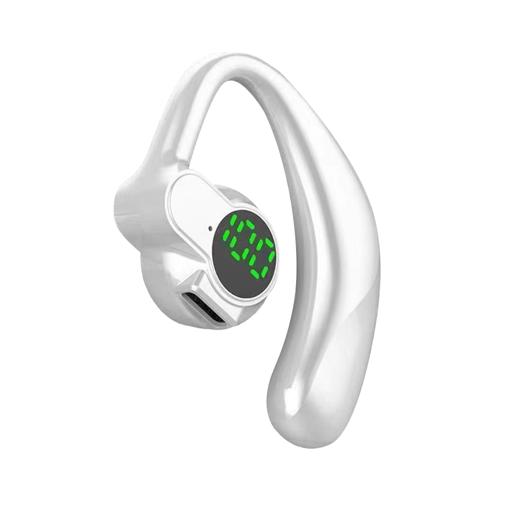Cuffie Bluetooth senza fili Cuffie completamente aperte Conduzione aerea Auricolari con gancio per l'orecchio Vivavoce con cancellazione del rumore Audifonos sport: bianca