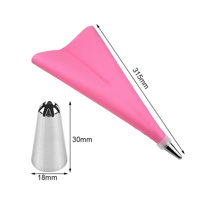 Silicone Forms Icing Piping Nozzles Pastry Bag Pastry Bakeware Baking Tools Fancy Cake Mold Cake Decorating Tools 3/8/14/18pcs: 18pcs pink