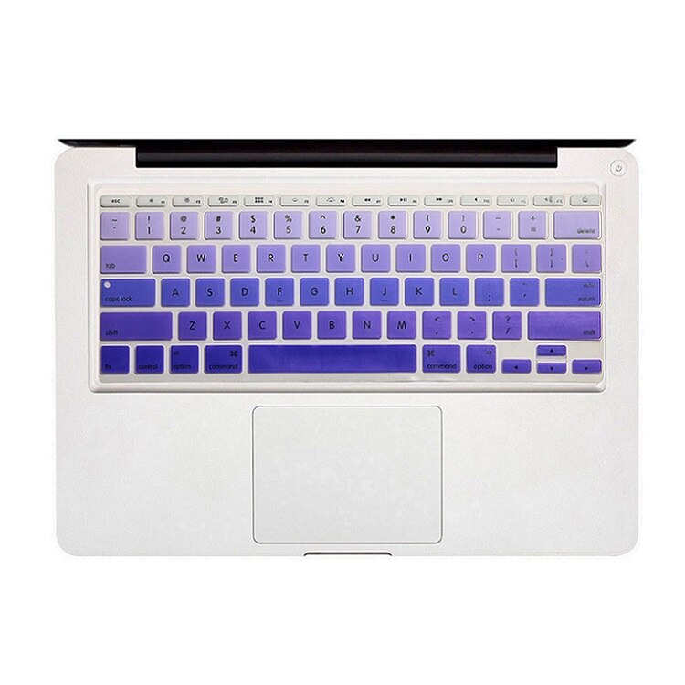 English (US) Keyboard Cover Silicone Protector Compatible for MacBook Air 11 inch model A1370 A1465, Gradient Color: Gradient Purple