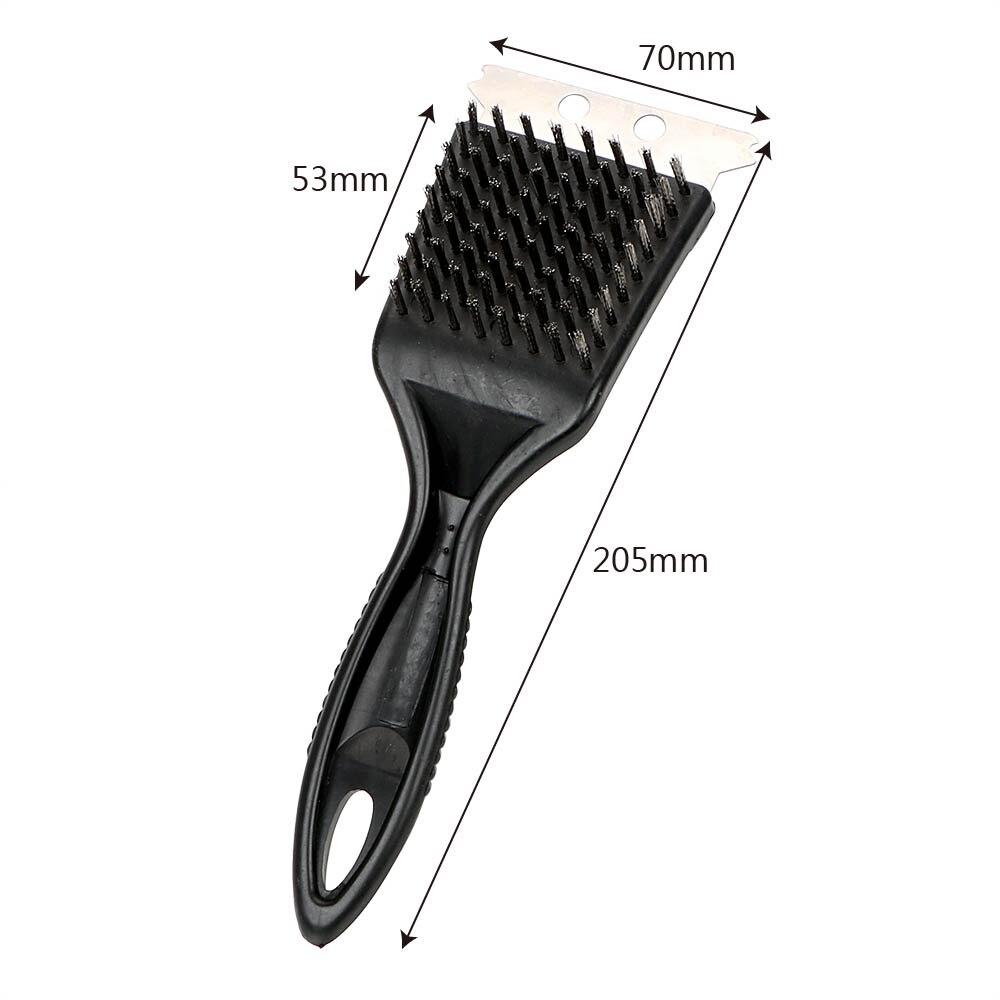 3 in 1 BBQ Cleaning Brush Long Handle Copper Wire Sponge Shovel Corner Copper Wire Brush Barbecue Grill Oven Clean Accessories: B