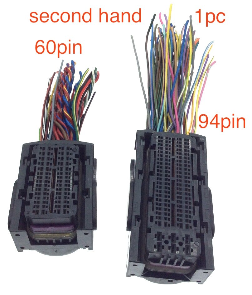 1pc used second hand 1pc for Bosch ECU EDC17/16 ECU board No. 1 plug 60pin 94pin plug female harness socket