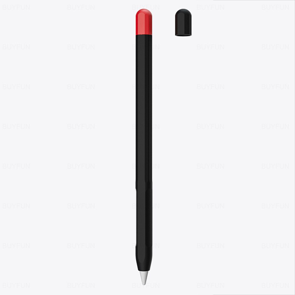 Cubierta protectora de silicona para lápiz Apple 1, 2, Pencil1, lápiz táctil Pencil2, funda para lápiz Apple de piel: for Pencil2 black