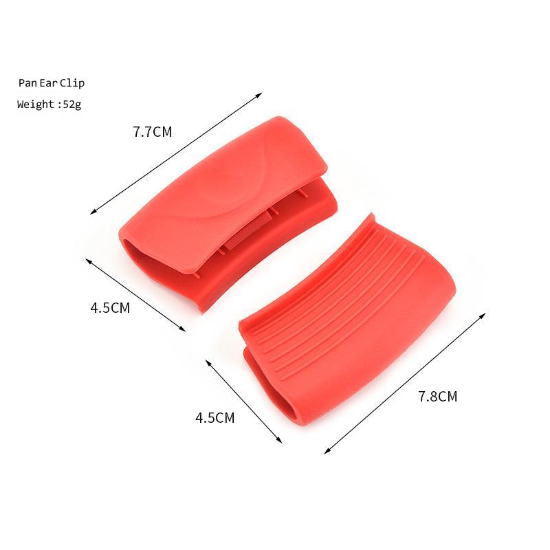 Couvercle de poignée de casserole en Silicone, outils chauds, Clip de plaque, Anti-brûlure, accessoires de cuisine épais, protège-oreilles
