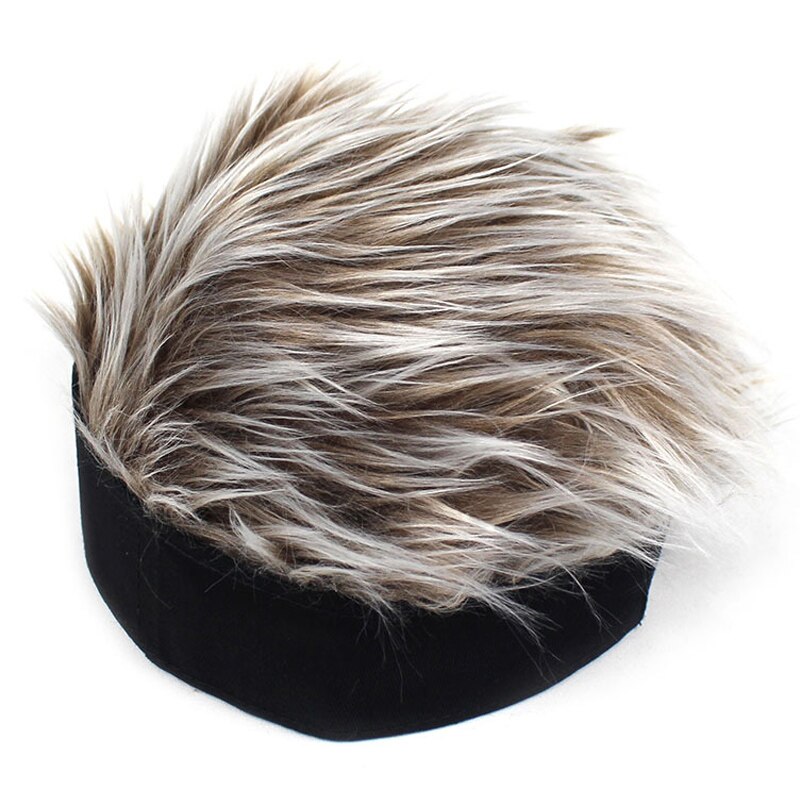 Mænd kvinder beanie paryk hat sjov kort hår cap åndbar blød til fest udendørs  fs99