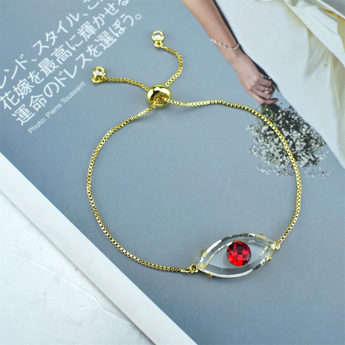 Turkije Evil Eye Armband Dames Crystal Zirkoon Eenvoudige Temperament Sieraden