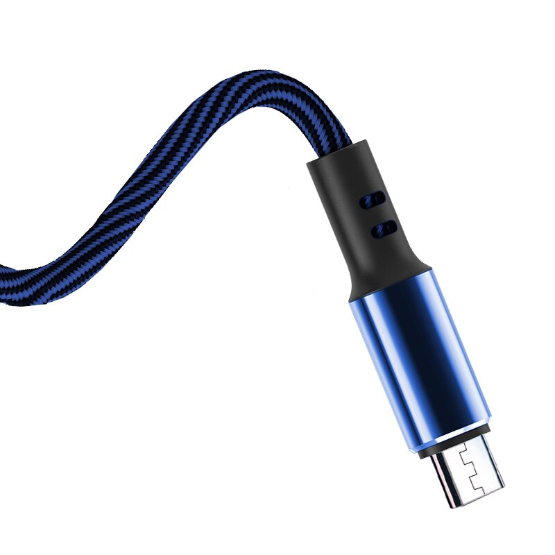 2.4A kabel Micro USB szybkie ładowanie telefonu ładowanie typu C kabel 0.5m/1m/2m synchronizacja danych szybki przewód ładowania dla Samsung Huawei Xiaomi: Blue Micro USB / 1 m