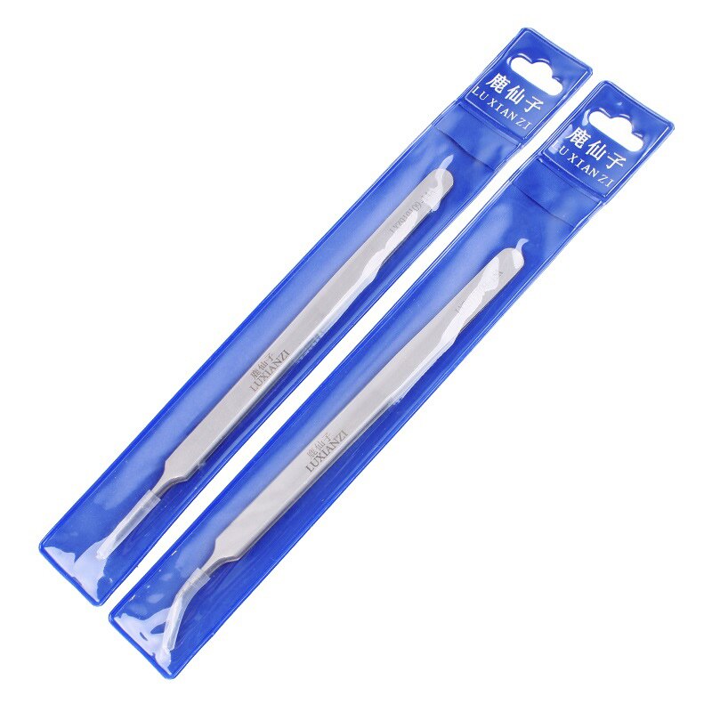 Luxianzi Ultra Dunne Roestvrijstalen Pincet Voor Vingerafdruk Vliegende Lijn Precisie Industriële Pincet Rechte/Gebogen Hand Tool