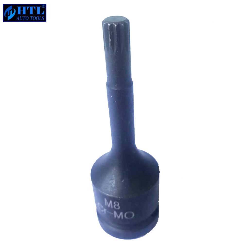 1/2" DR.Impact Spline Bit Socket Set M5 M6 M8 M9 M10 M11 M12 78mm length: M8