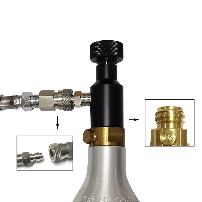 Neue sodastream sodacrub zylinder CO2 füllung Bahnhof stecker für auf/aus-Verbinder und w 21,8-14 (Lärm 477) oder cga320 stecker