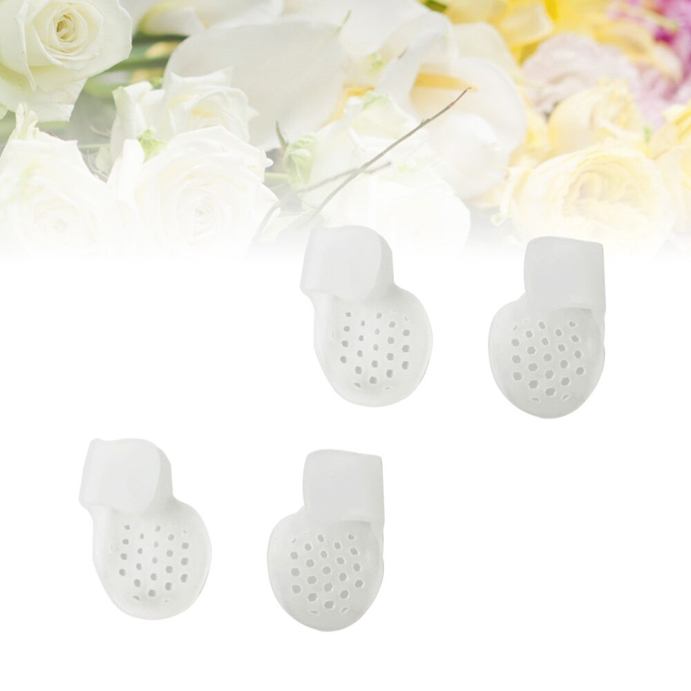 5 Pair of Toe Separators with Hole Toe Stretcher Bunion: White