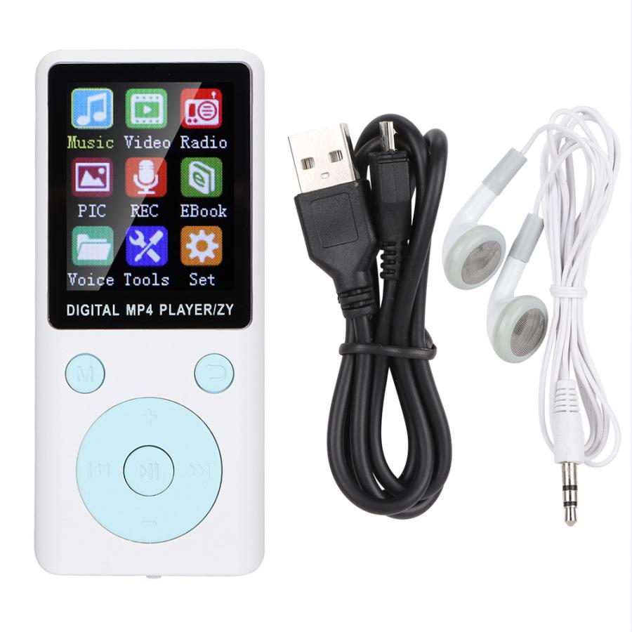 T1 Music MP3 MP4 Player 8G Bluetooth Support 32G Memory Card Round Buttons MP4 Music Player: White
