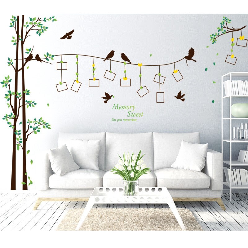 [ZOOYOO] 205*290cm/81*114in large photo tree Wall Stickers home decor living room bedroom 3d wall art decals diy family murals