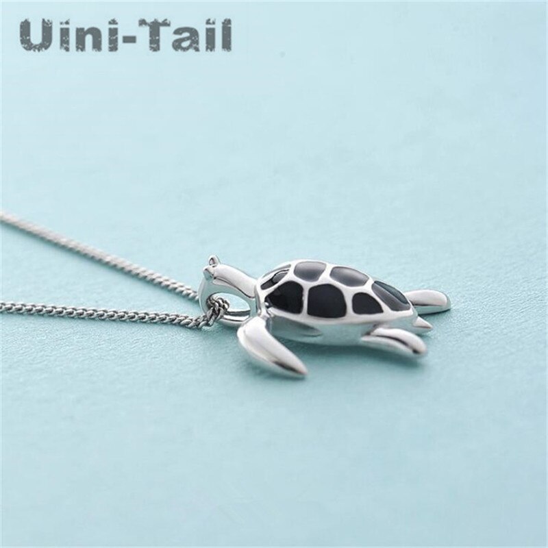 ¡OFERTA DE Nueva inclusión! Collar de tortuga bonita de Plata de Ley 925, colgante Animal de al por mayor, joyería Coreana de
