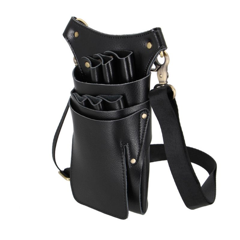 Haar Stylist Pocket Kappers Tool Pu Leer Pouch Schaar Tas Met Riem